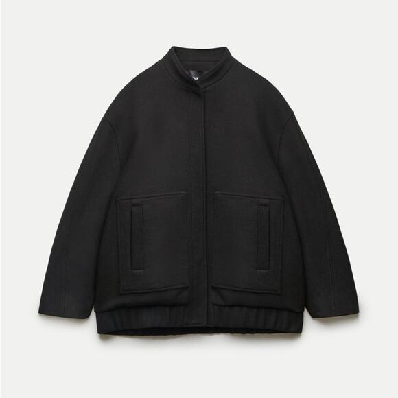 ZARA ZW COLLECTION WOOL BOMBER - Picture 7 of 10